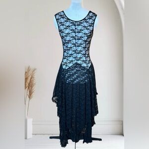 Free People Intimately Black Lace French Courtship Dress Size Small